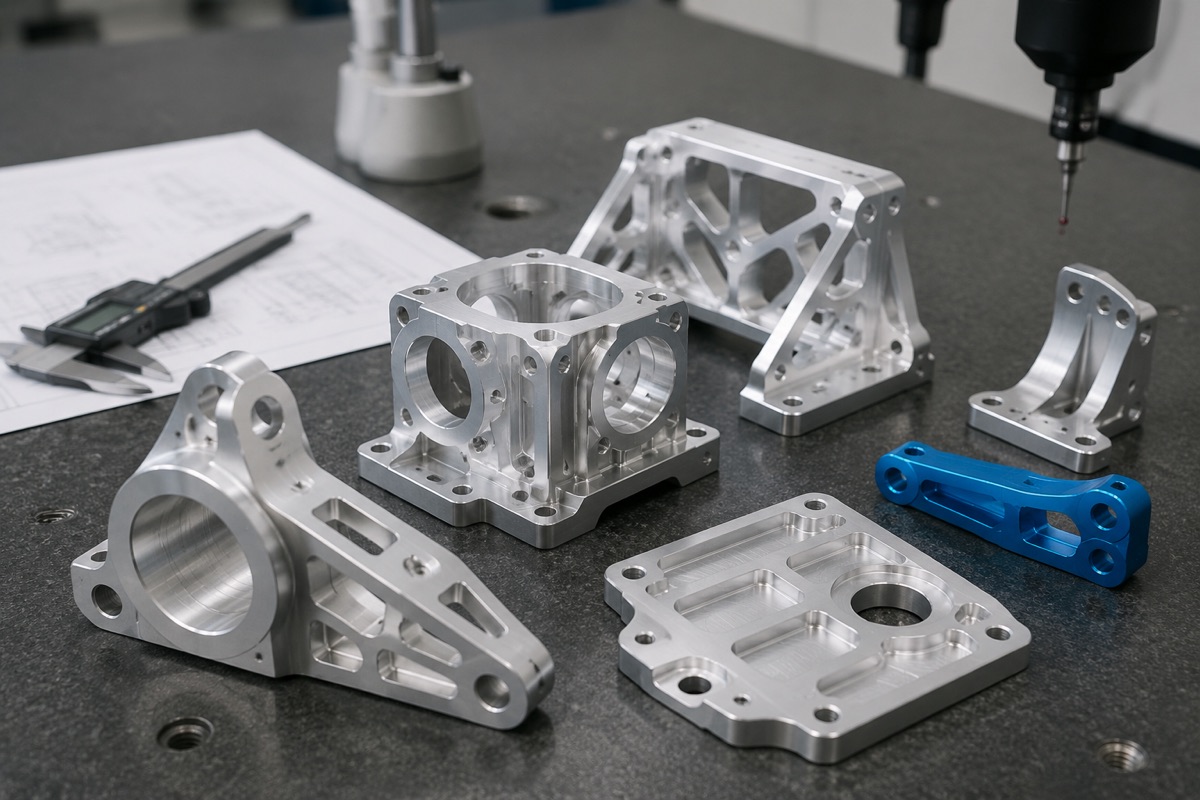 Custom CNC machined aluminum parts manufactured from customer drawings