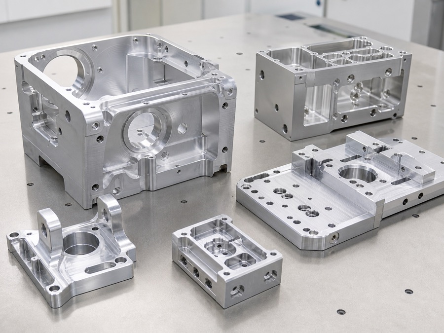CNC milled aluminum housings, brackets and fixture plates