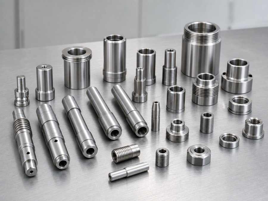 CNC turned shafts, pins, sleeves and threaded parts