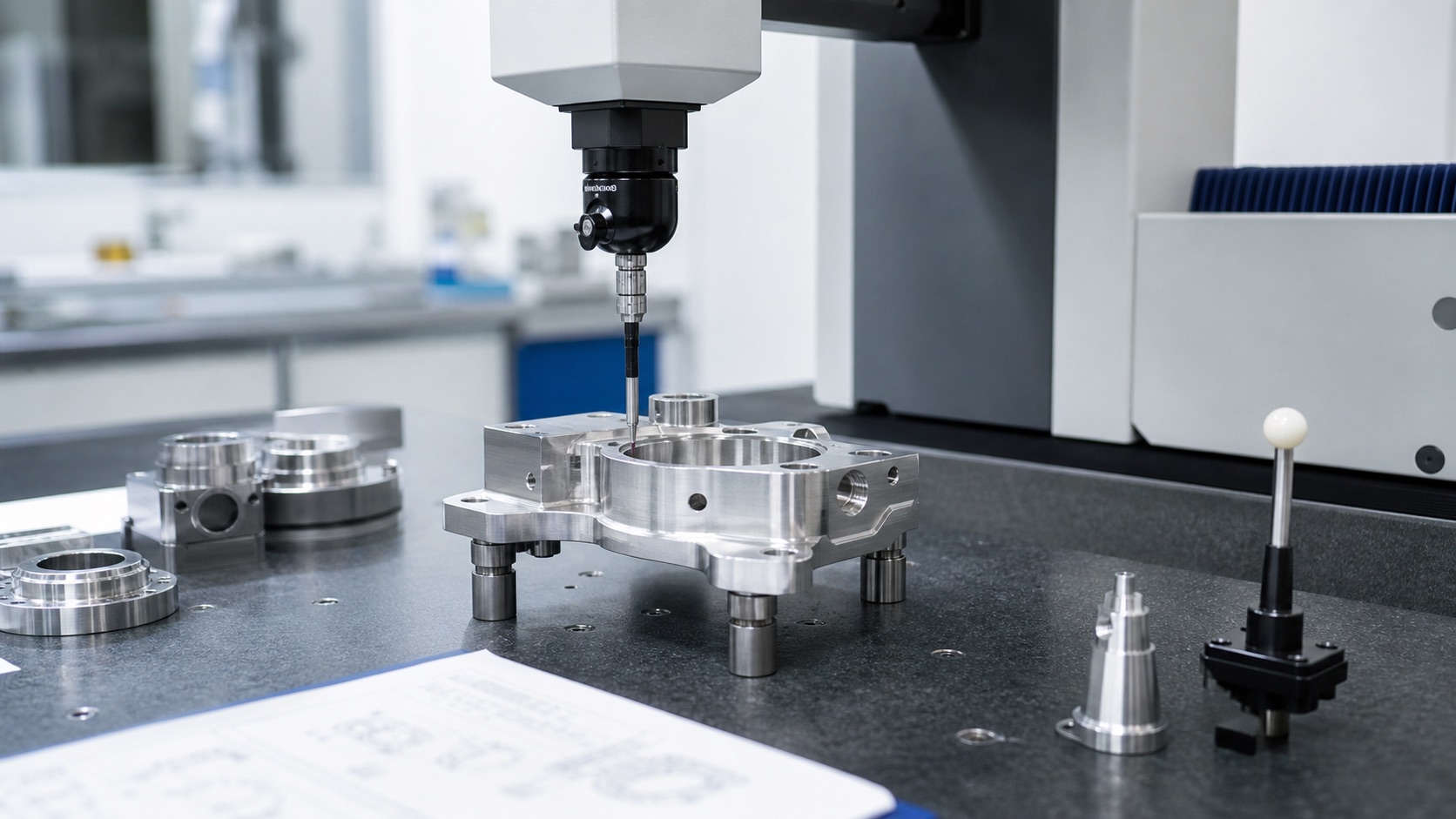 CMM inspection report for precision CNC machining tolerances