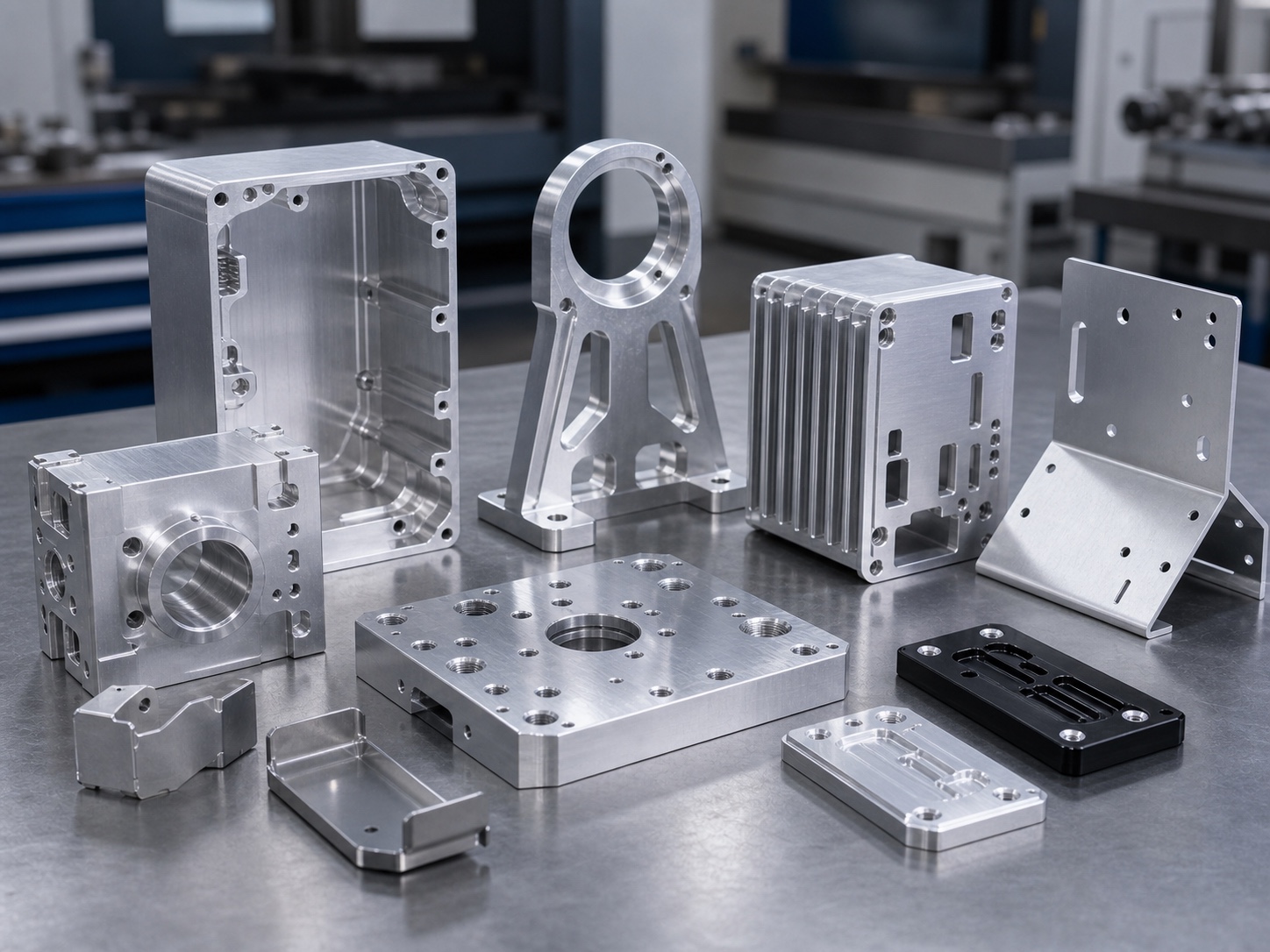 Anodized aluminum CNC machined parts for surface finish comparison