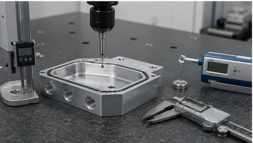 Inspection of O-ring groove depth flatness and surface finish