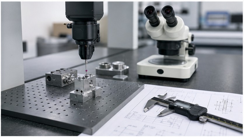 CMM and microscope inspection for medical CNC components