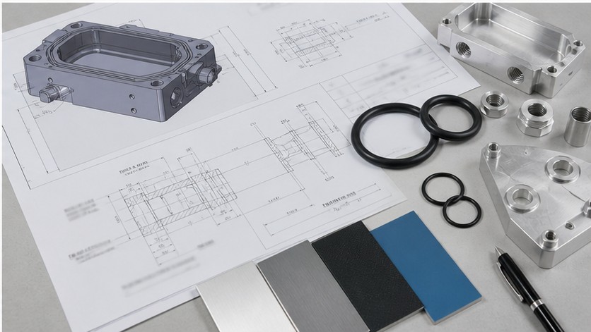 RFQ drawing review for O-ring groove and sealed CNC housing