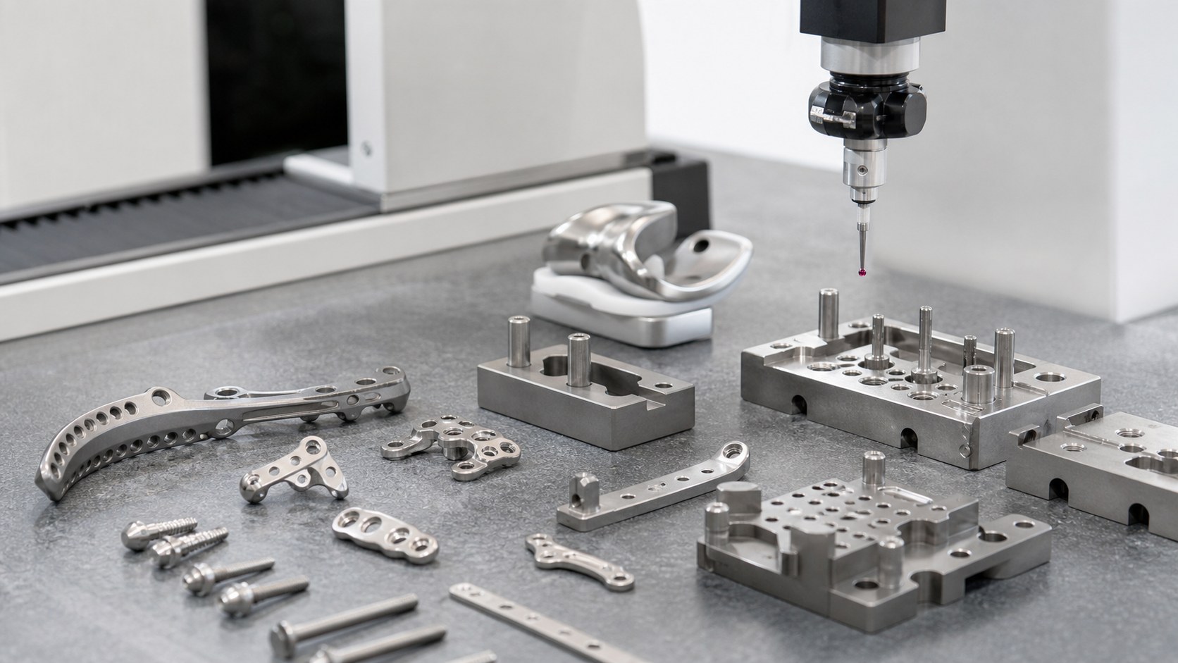 CNC Machining Titanium Implant Test Parts and Medical Fixtures
