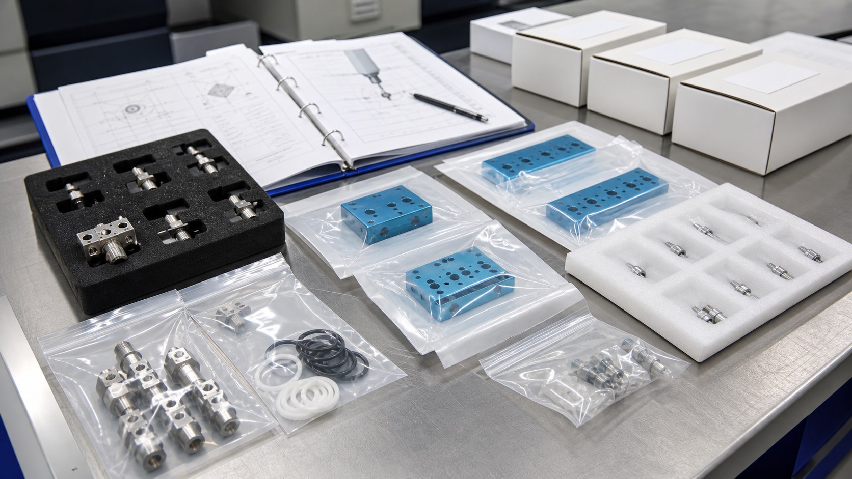 Clean packaging protects the work after machining
