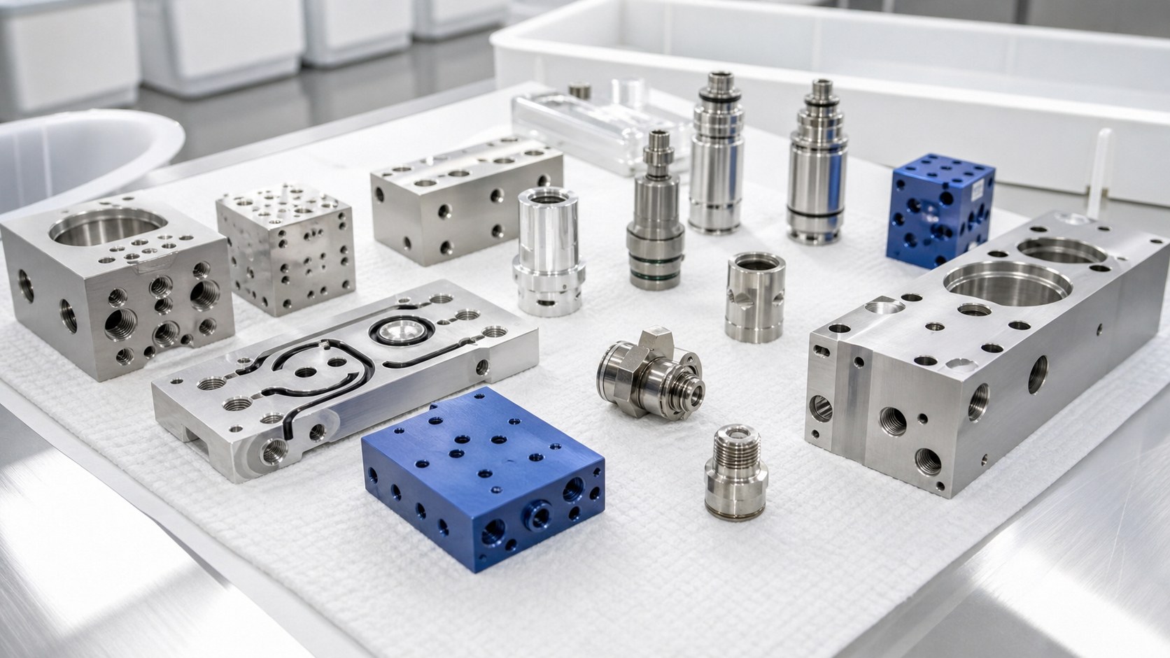 CNC Machining Medical Fluid Control Valve Bodies and Microfluidic Manifolds