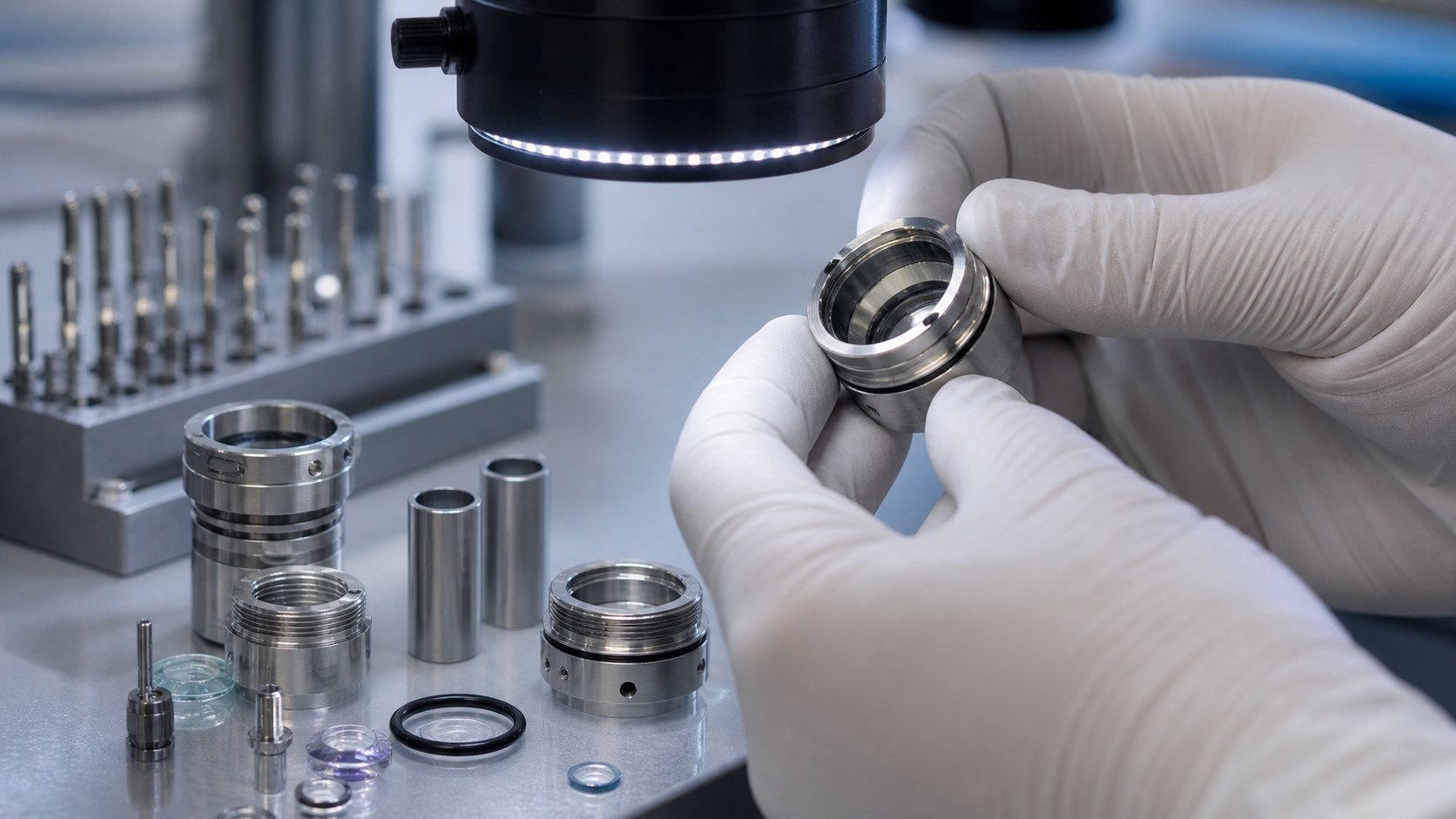 Burr control protects optics, seals and patient-facing assemblies