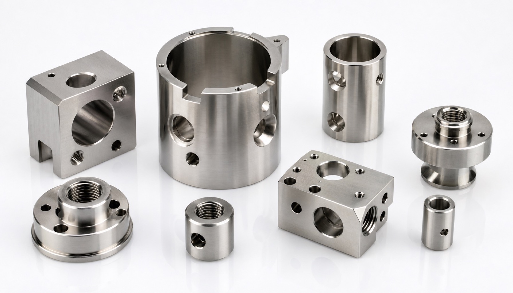 Finished stainless steel precision parts with controlled holes and thin walls