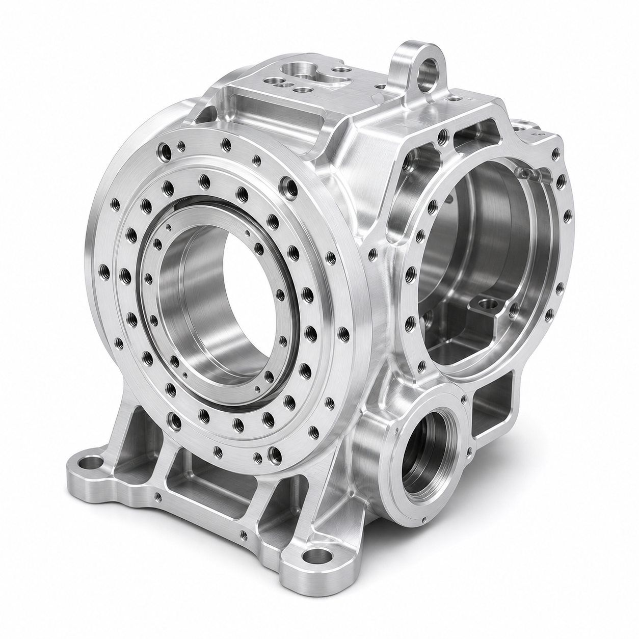 Robot joint module aluminum housing with multi-direction holes