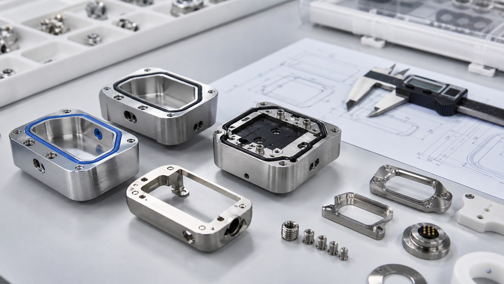CNC machined wearable medical device housings and sensor mounts
