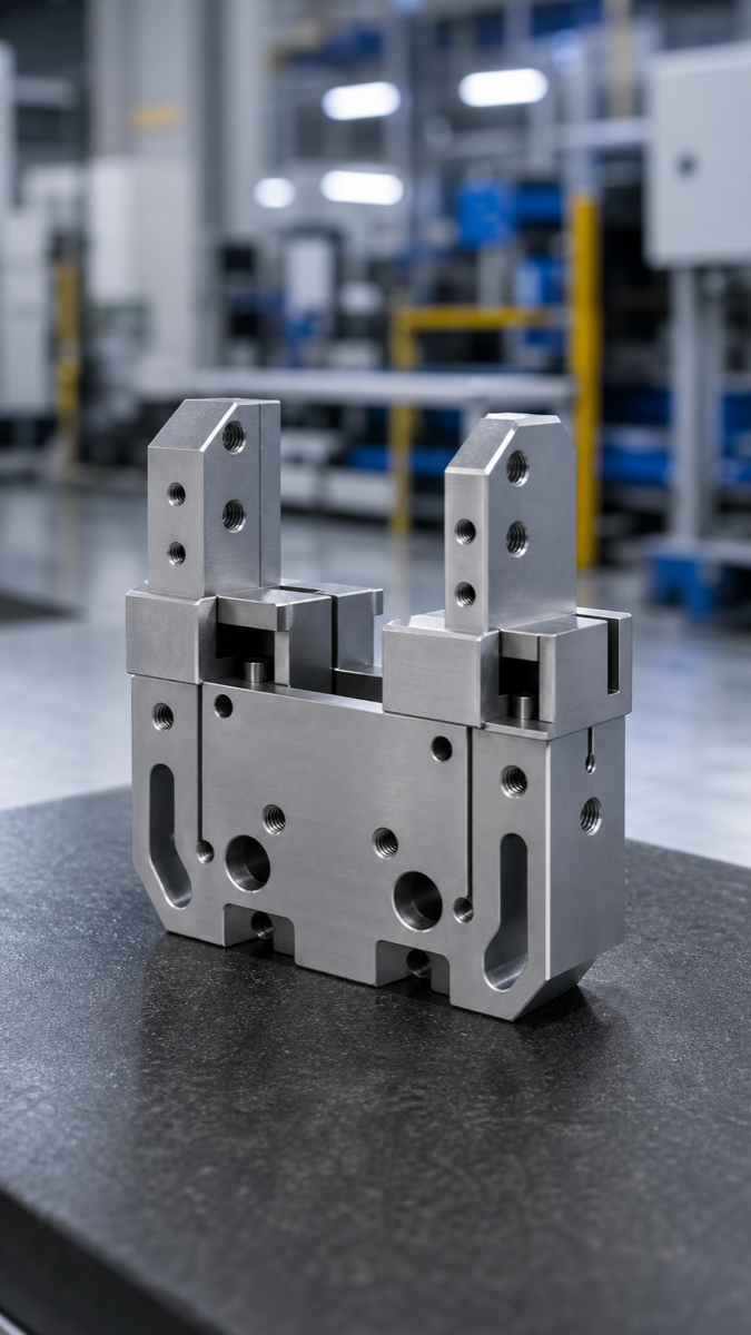 Robot Gripper Jaw CNC Machining: Parallelism and Repeat Positioning