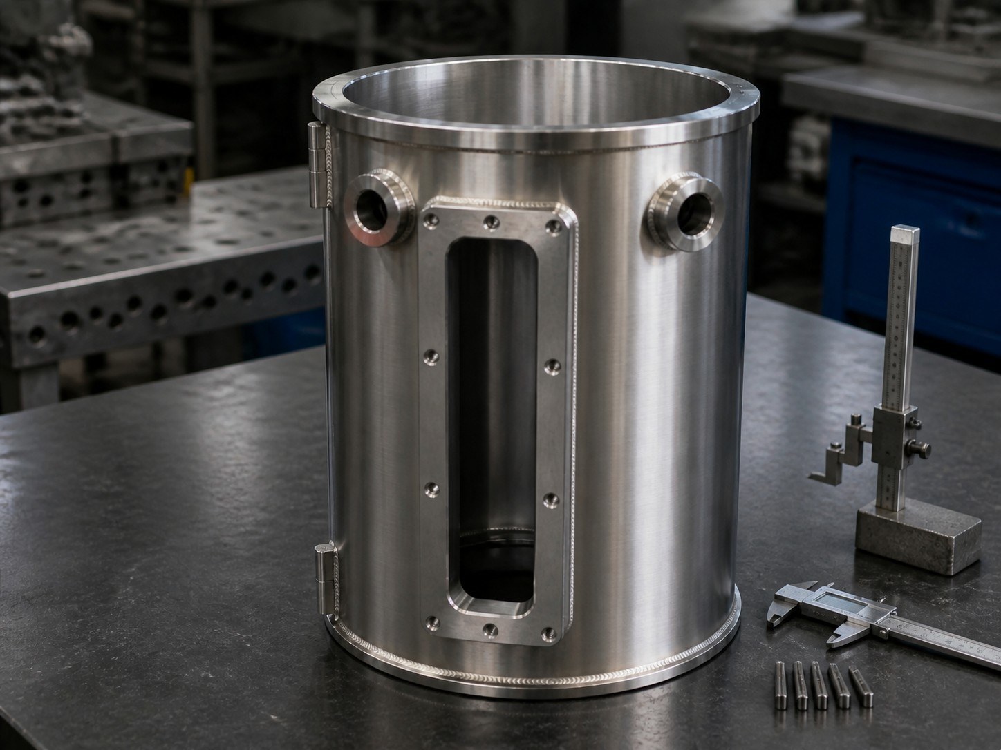 Prototype Machining of a Cylindrical Tank Welded Assembly: Hole-Slot Relationships, Datums, and Burr Control