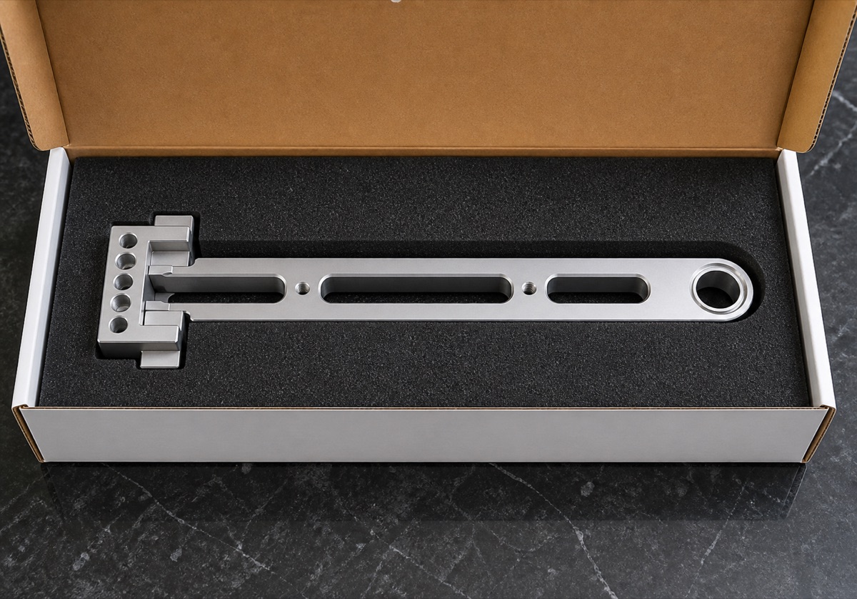 Protected packaging for a machined humanoid robot wrist main bracket