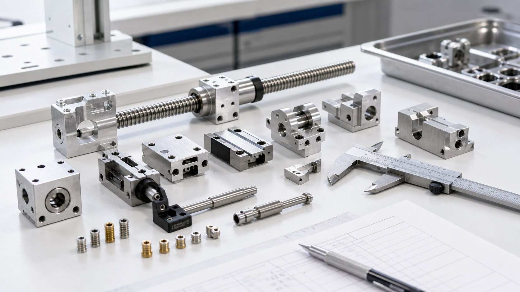 CNC machined medical infusion pump and syringe pump drive components