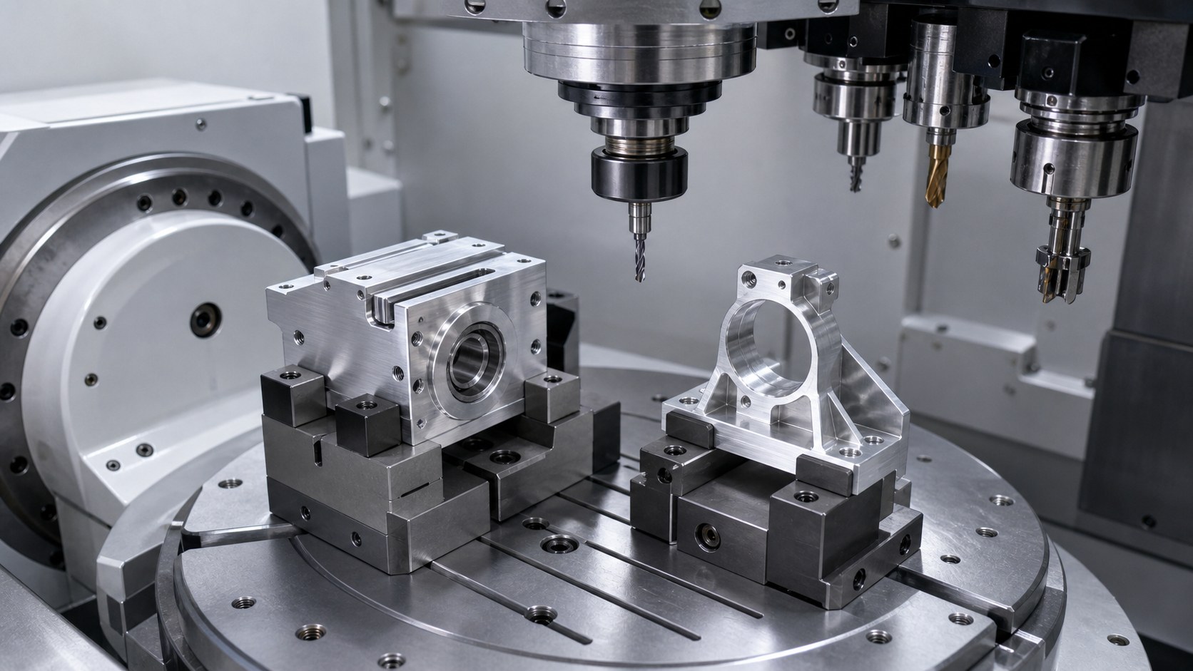 Five-axis fixturing for infusion pump drive component machining