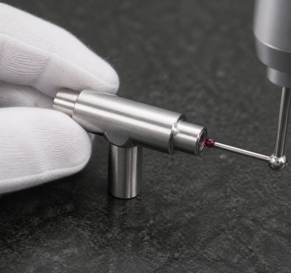 Quality inspection of small diameter journals and cross-axis geometry on a wrist shaft