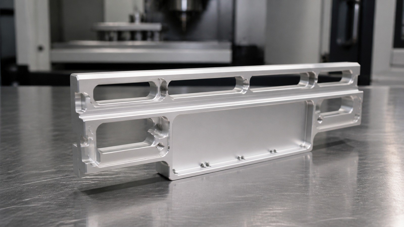 Trial Machining Review of an Aluminum Power-Supply Base with Slide Features
