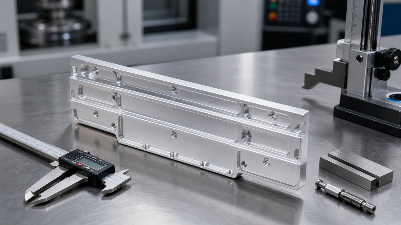 Trial Machining Review of an Aluminum Power-Supply Base with Slide Features