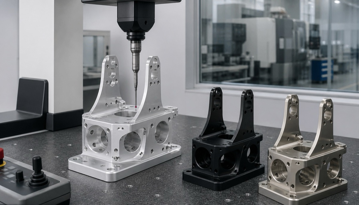 Inspection of anodized and nickel plated robot aluminum structural parts