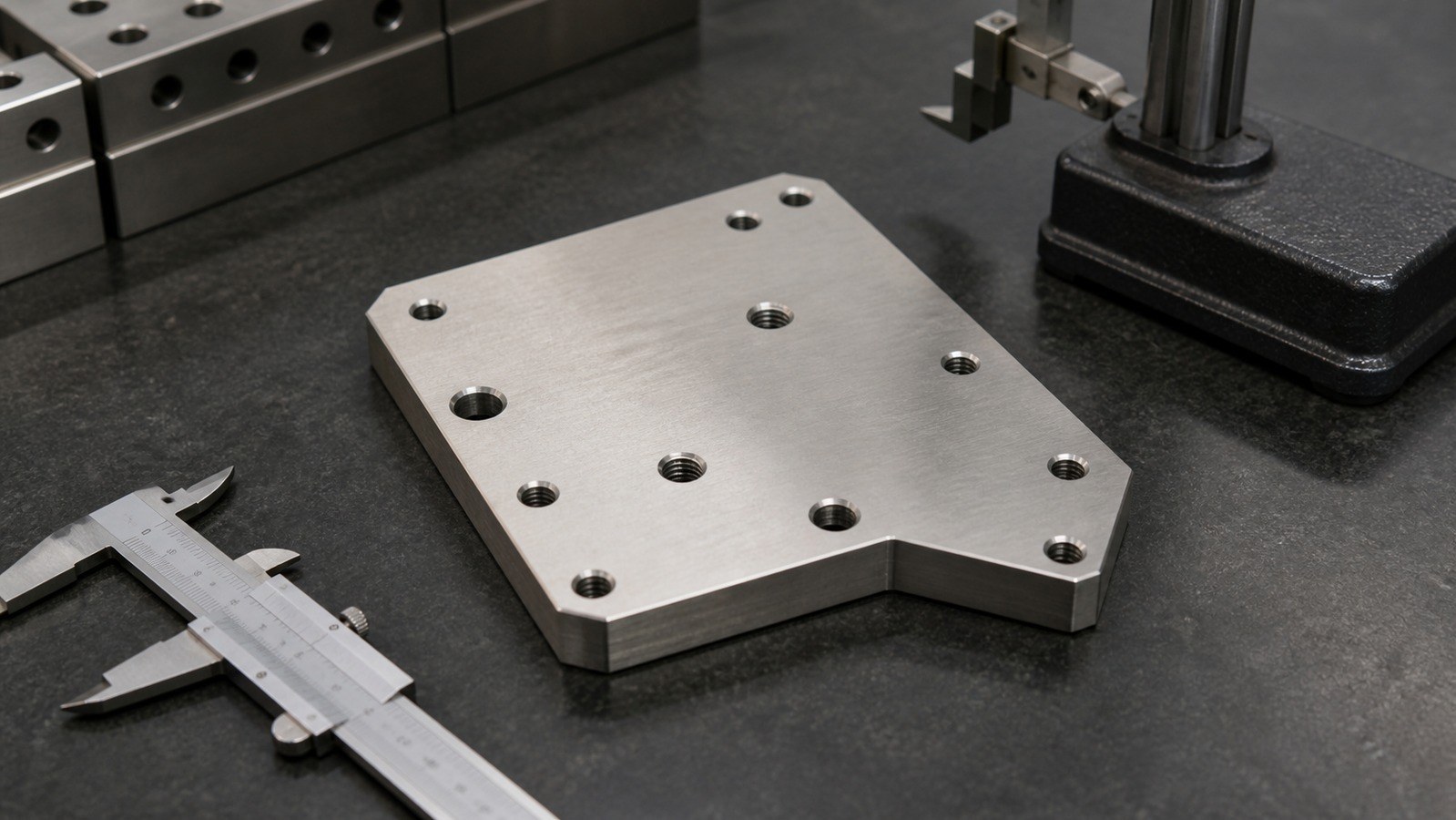 Drawing-Based Machining Plan for a Mounting Plate Used in Semiconductor Automated Inspection Equipment: Hole Relationships and Burr Control