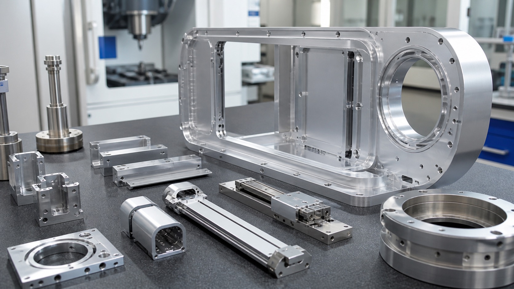 CNC-machined detector housings and positioning components for medical imaging equipment