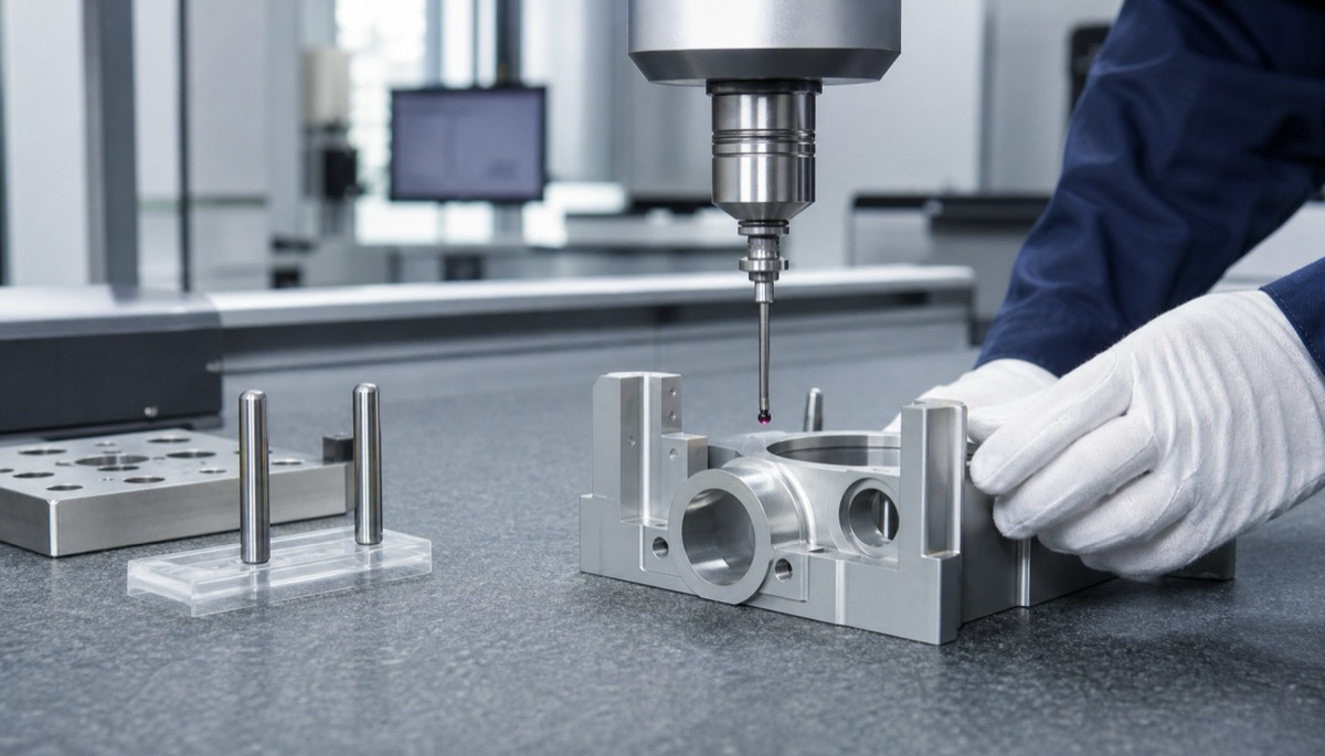 Inspection of dowel pin holes and datum surfaces on an optical bracket