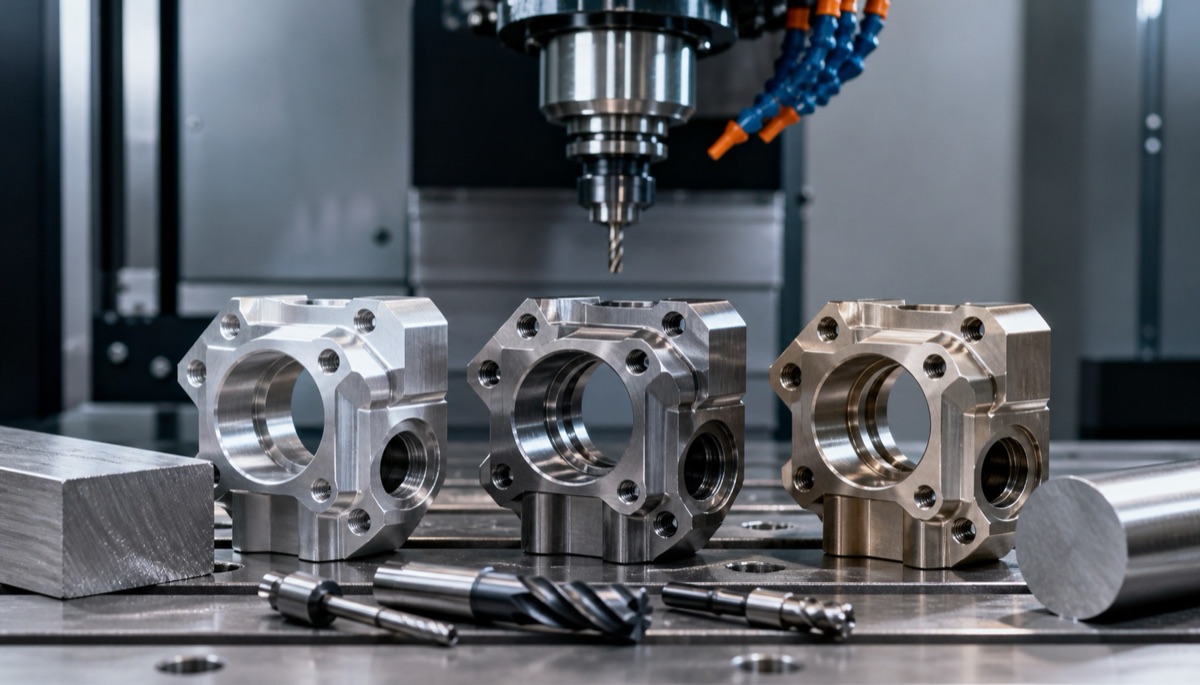 CNC machining of precision parts in aluminum, stainless steel and titanium materials