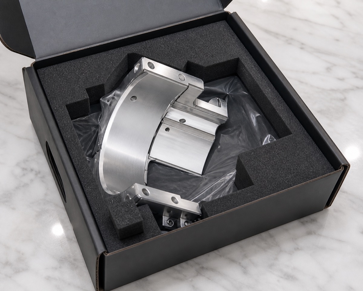 Protective packaging for 6061-T6 robot arm joint fixed flange
