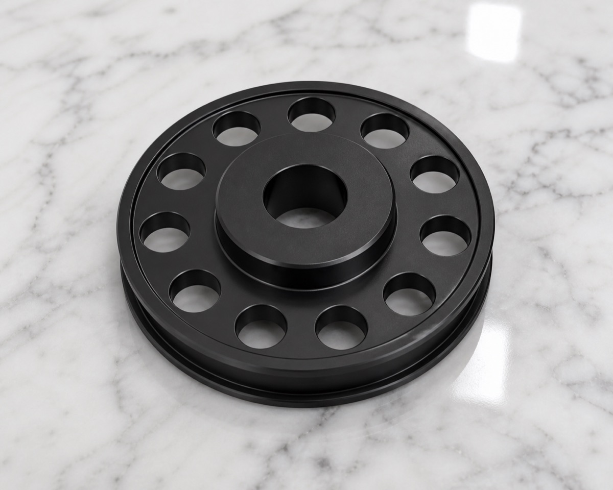 Black Anodized Disc Ankle Swing Arm Case Study: Center Bore and Hole Array