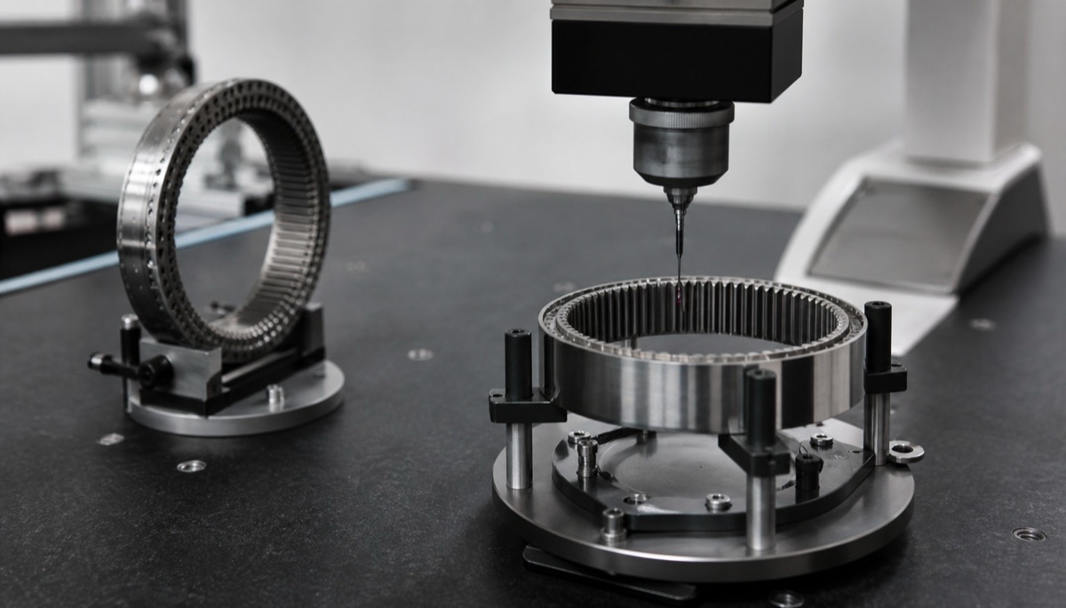 Inspection of harmonic drive rigid spline and flexspline gear ring accuracy
