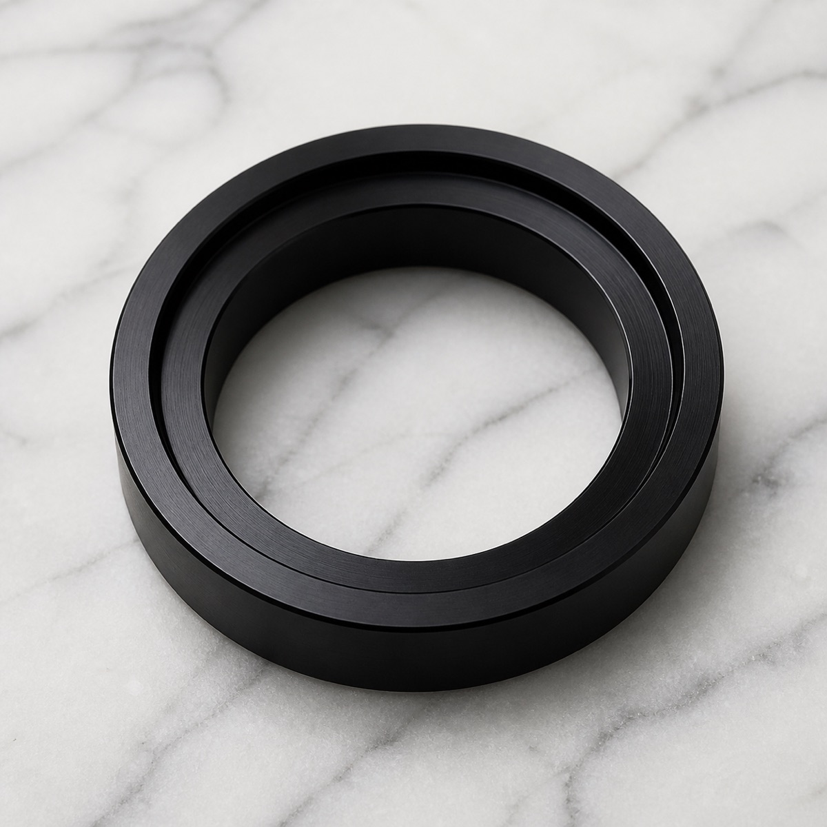6061-T6 black anodized humanoid robot joint spacer washer with inner bore outer diameter and step face