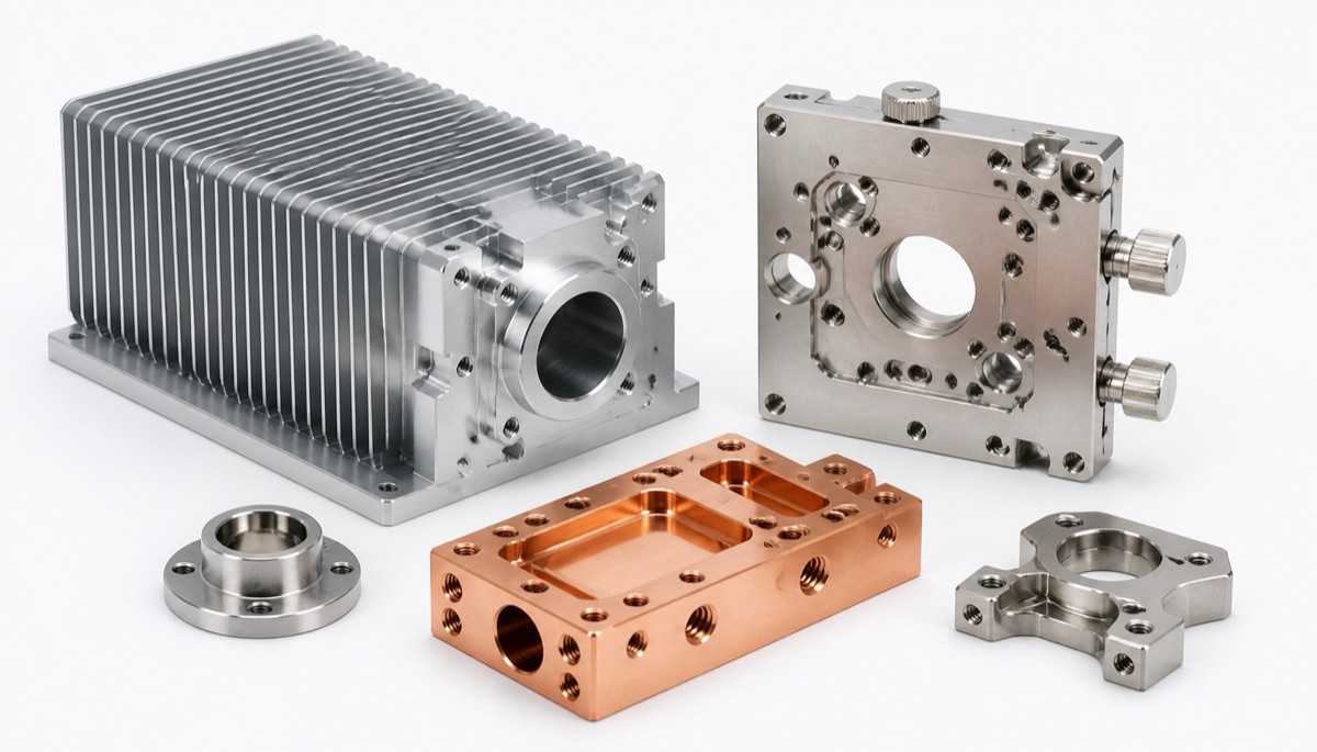 Laser heat sink bases copper thermal blocks and optical structural parts