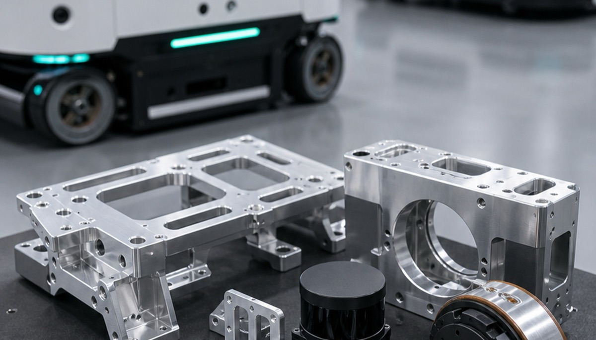 Custom machined aluminum parts for small-batch prototype and robotics projects