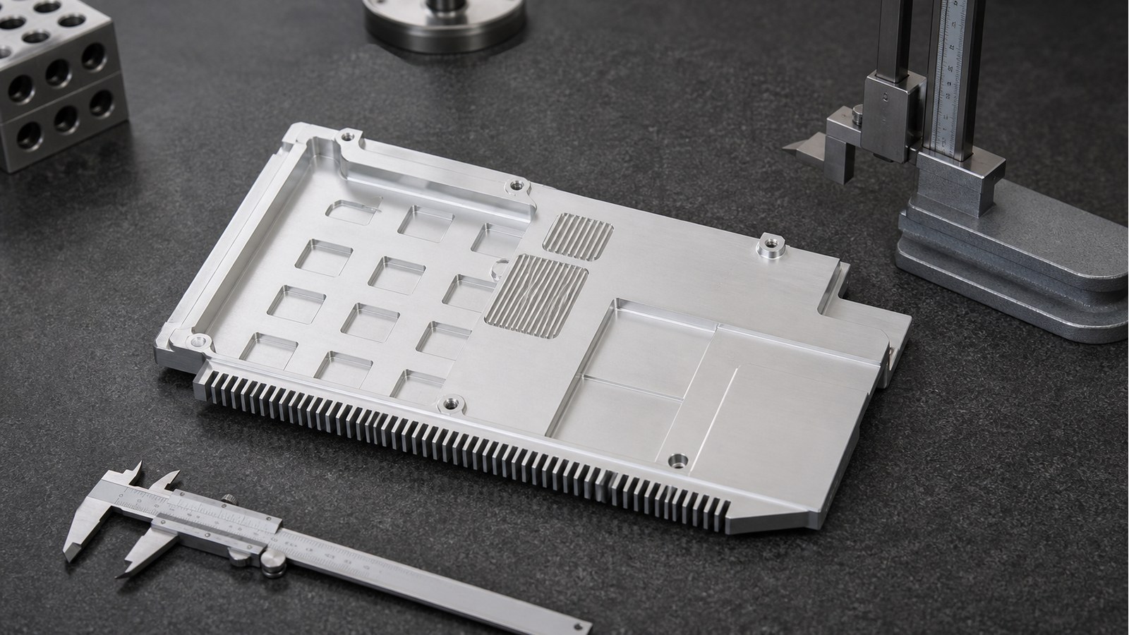 Machining a Finned Plate Guard for an Electronic Cooling Module: Hole-Slot Relationships and Burr Control