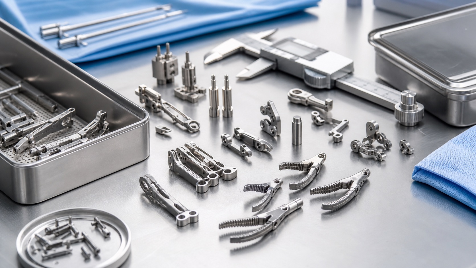 CNC Machining Minimally Invasive Surgical Instrument Parts: Articulating Jaws, Hinge Pins and Clevis Brackets