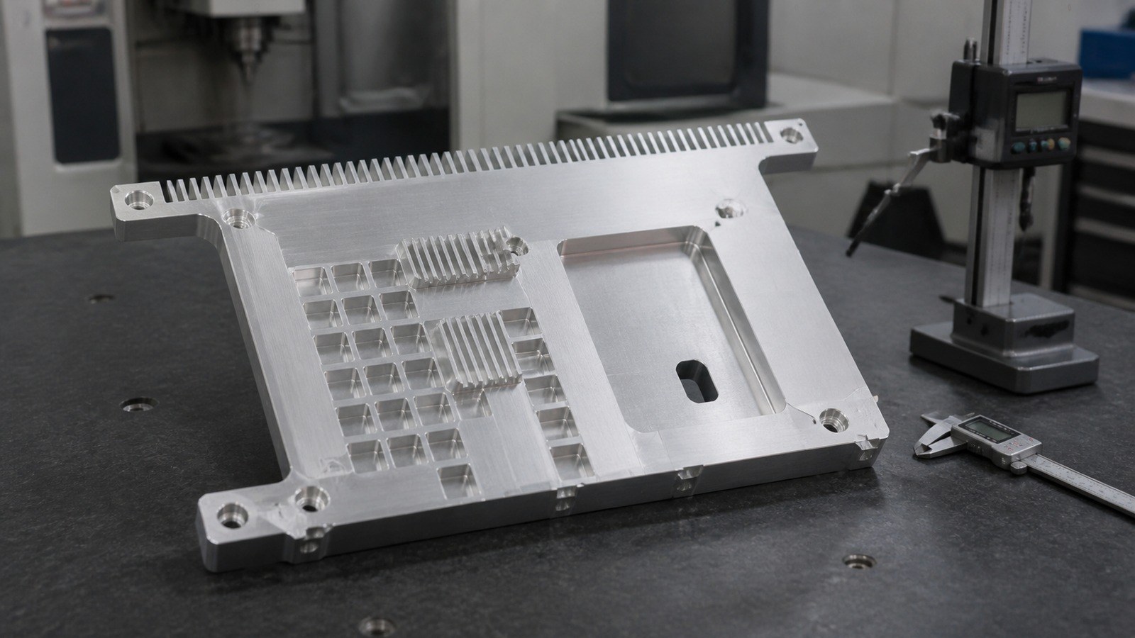 Low-Volume Machining Review of a Plate-Type Heat-Dissipation Guard for Electronic Modules: Counterbore, Slot and Assembly Verification