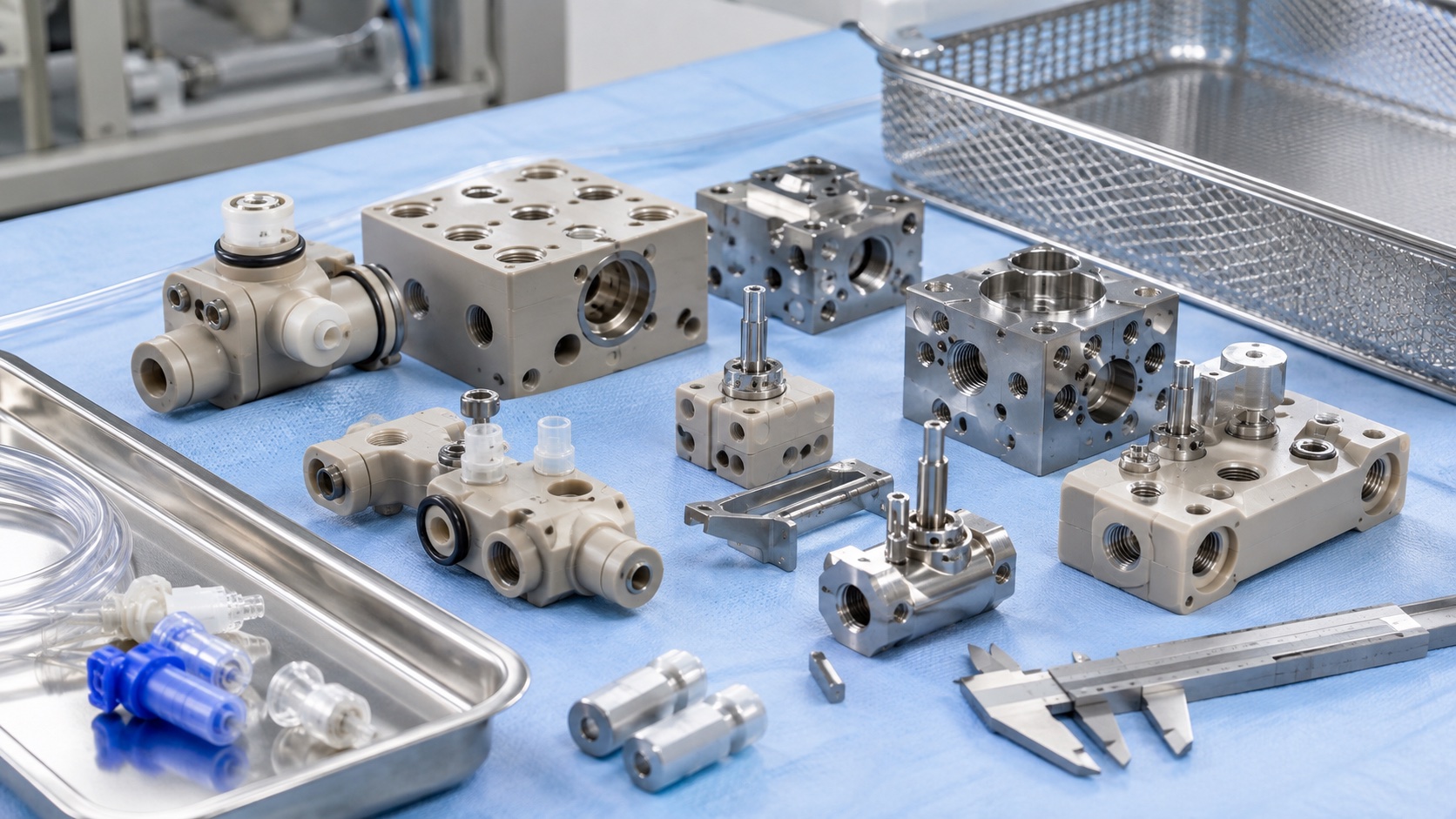 CNC Machining Medical Fluid Control Parts: PEEK Manifolds, Valve Blocks and Sealing Interfaces