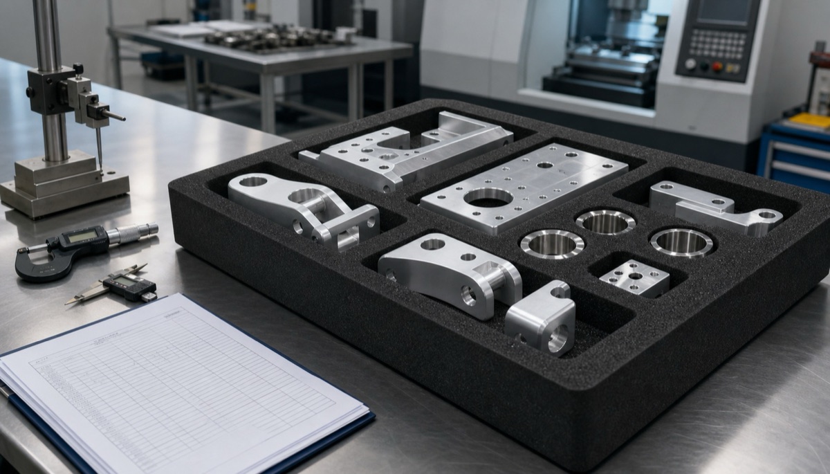Protected tray packaging for precision robot dexterous hand frame parts