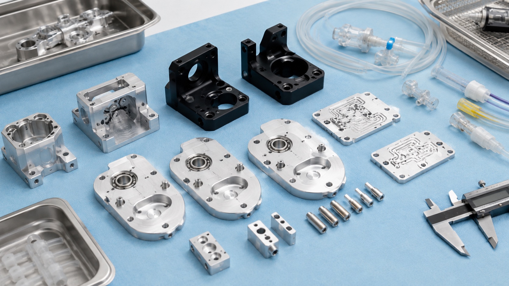 CNC Machining Medical Infusion Pump Components: Roller Carriers, Motor Brackets and Valve Plates