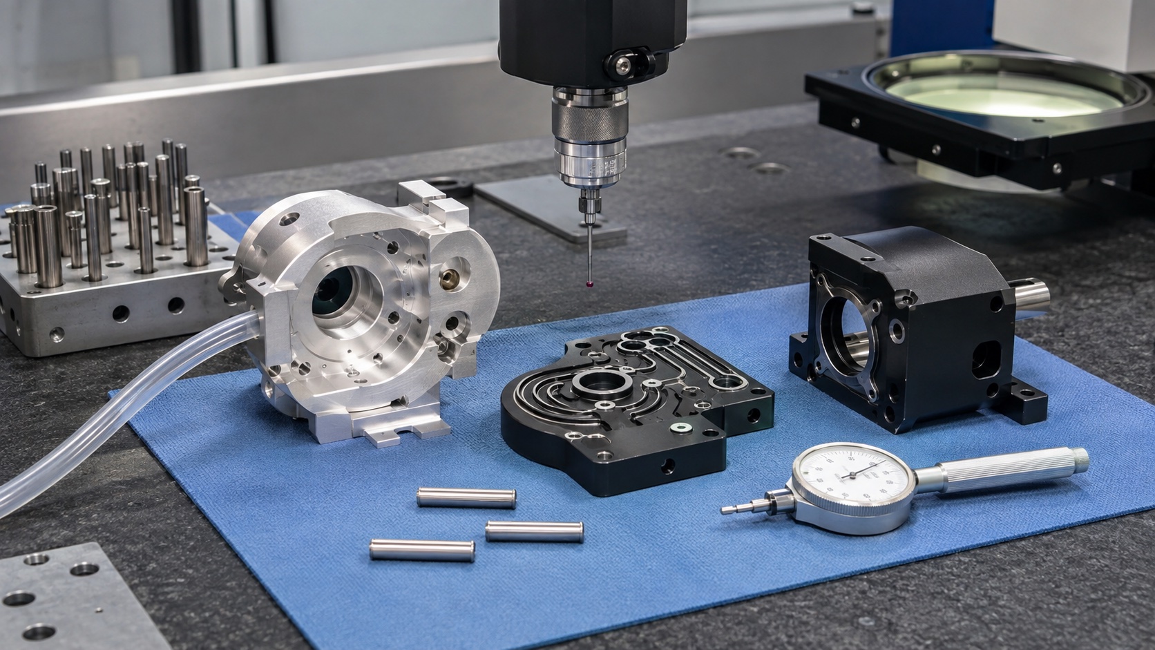 Inspection of bore alignment, flatness, tubing radius and surface finish