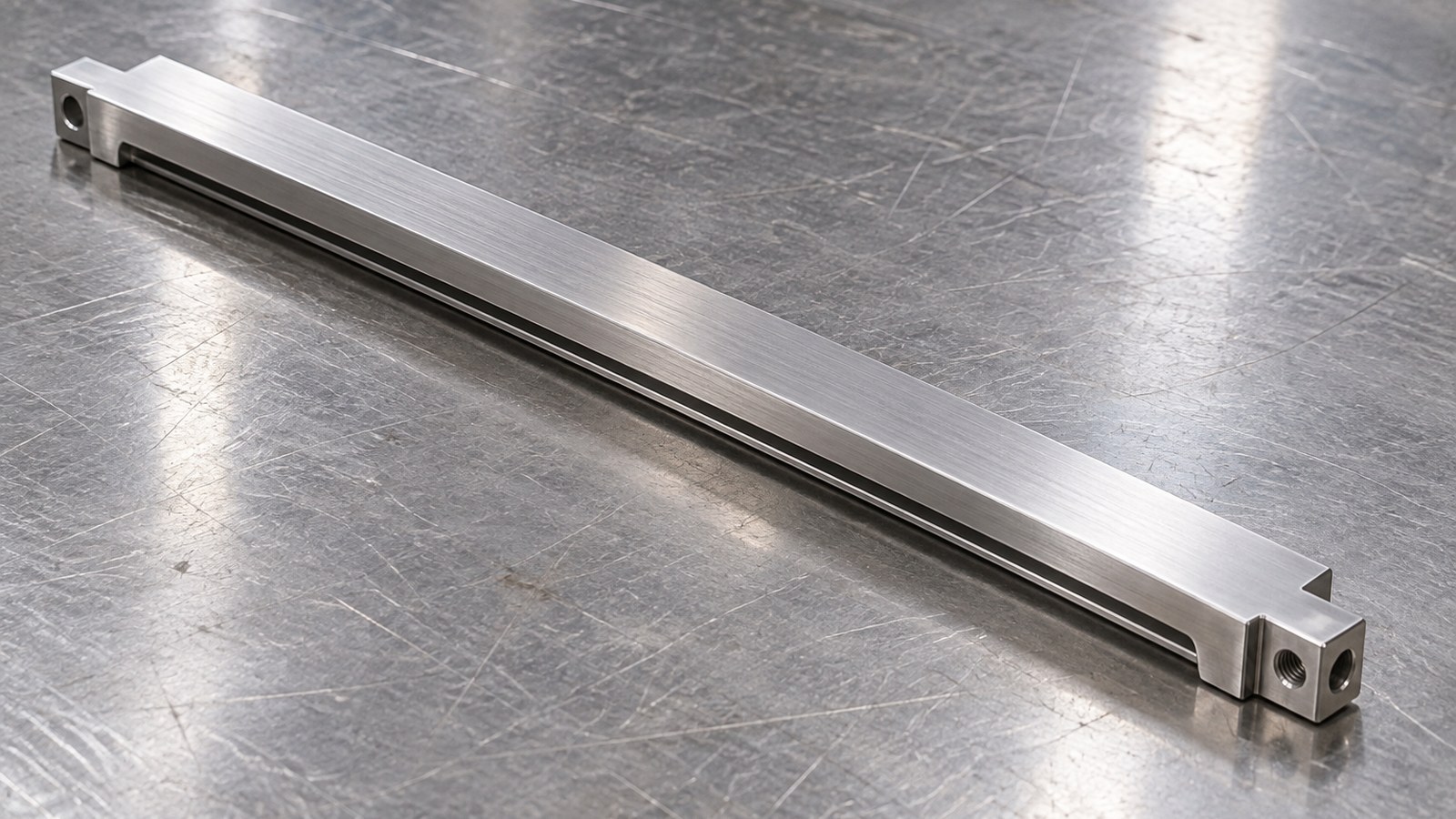 Drawing-Based Machining Plan for an Elongated Mechanical Connector in Custom Automation Assembly Equipment: Hole and Slot Datums and Edge Finishing