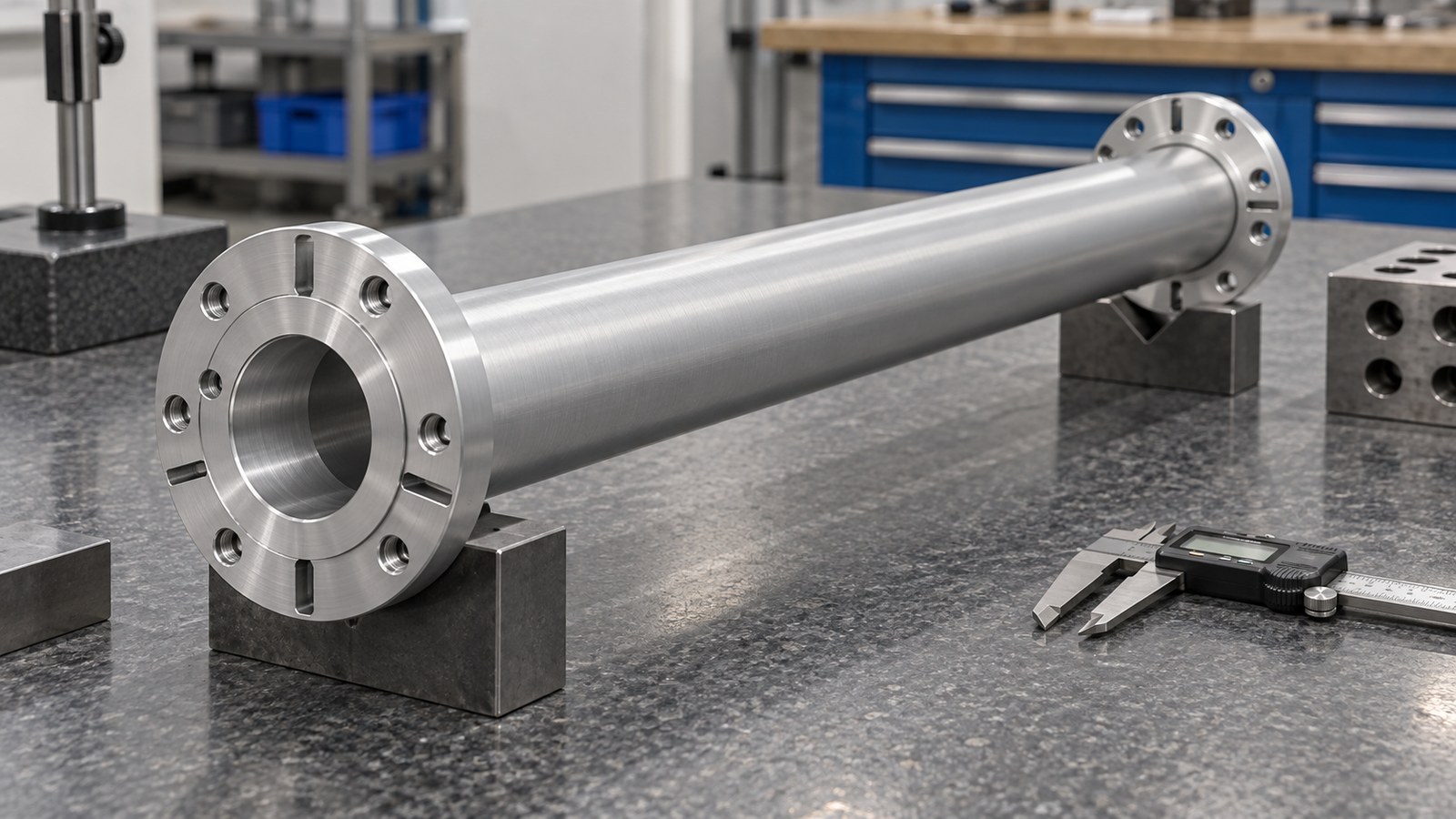 Small-Batch Review of a Double-Flanged Cylinder for Custom Automated Assembly Equipment: Hole–Slot Relationships and Burr Control
