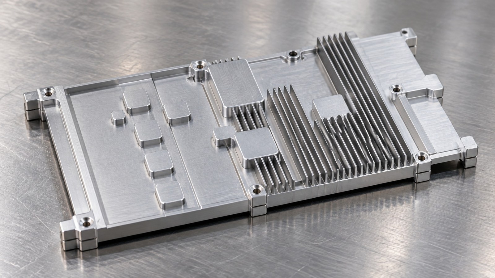 Small-Batch Review of an Aluminum Heat Sink for Electronic Cooling Modules: Hole-Slot Relationships and Burr Control