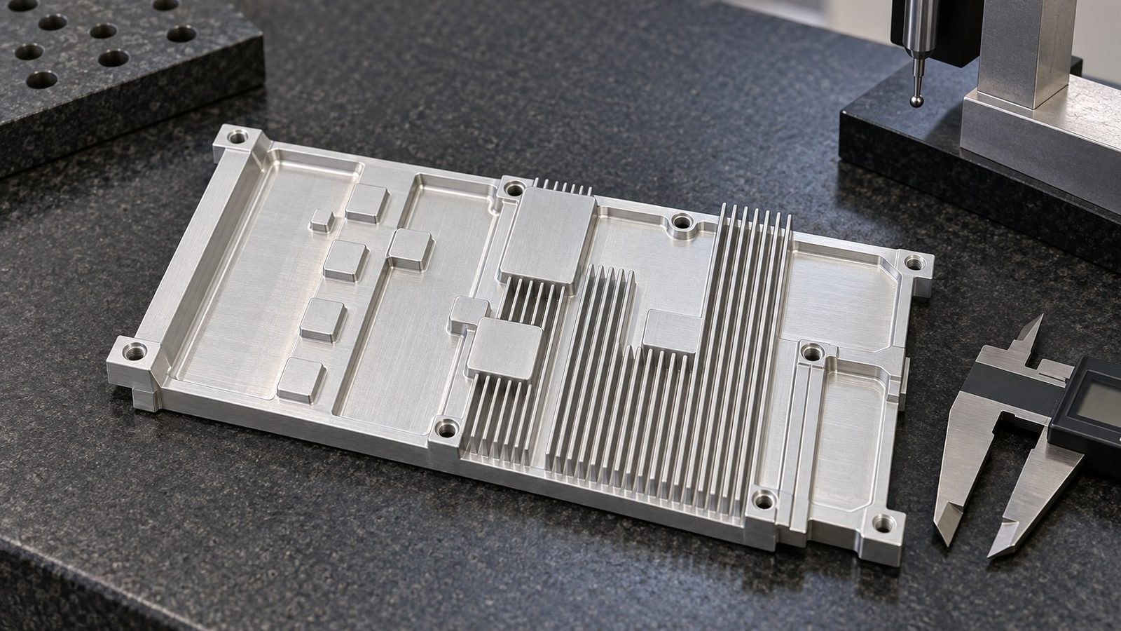 Small-Batch Review of an Aluminum Heat Sink for Electronic Cooling Modules: Hole-Slot Relationships and Burr Control