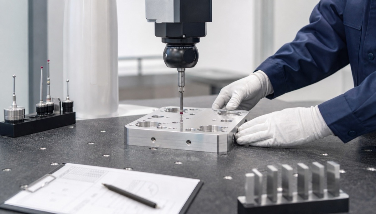 CMM inspection of robot component geometry