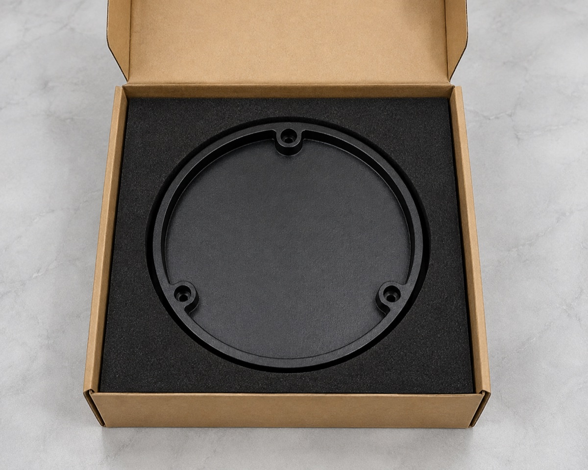 Foam-supported packaging for a thin-wall ABS robot cover