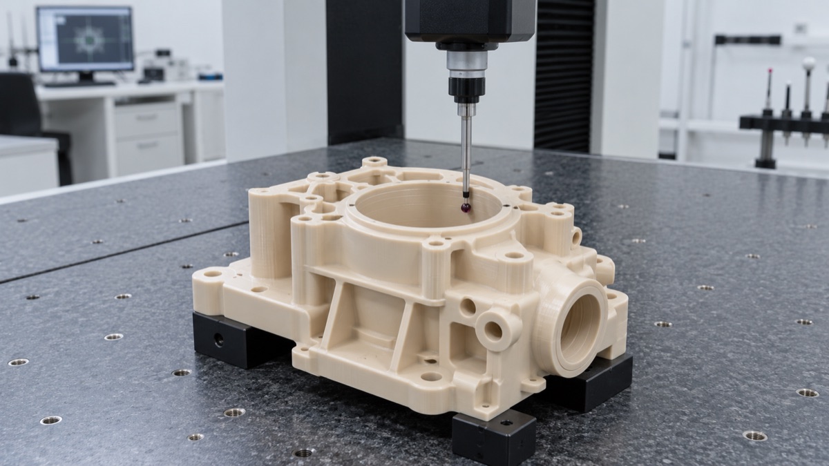 CMM inspection of an engineering plastic component