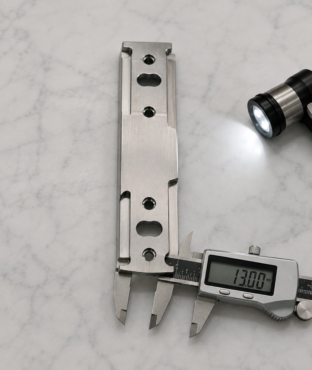 Width and edge inspection of the stainless steel guard